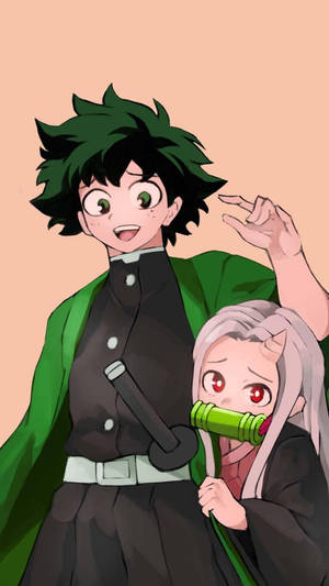 Cute Deku And Eri Wallpaper