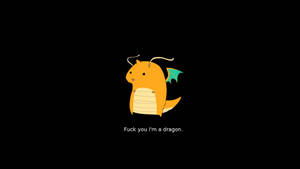Cute Dragonite Stands In All Its Majestic Glory Wallpaper