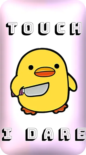 Cute Duck Don’t Touch My Ipad Wallpaper