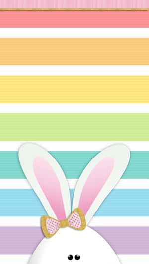 Cute Easter Iphone With A Rainbow Wallpaper