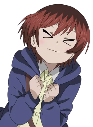 Cute Excited Anime Character Wallpaper