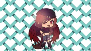 Cute Gacha Life Girl With Brown Wings Wallpaper