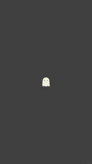 Cute Ghost Dark Grey Iphone Wallpaper