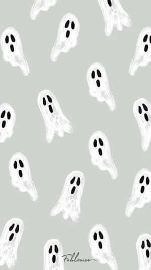 Cute Ghost Getting Ready For Halloween! Wallpaper