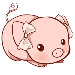 Cute Girly Piggy Art Wallpaper