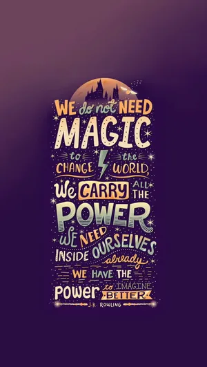 Cute Harry Potter Jk Rowling Quote Wallpaper