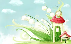 Cute Hd Fairytale Bell Tower Wallpaper