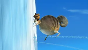Cute Ice Age Scrat Pulling Up Wallpaper