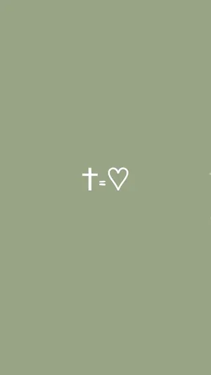 Cute Jesus Cross Equals Love Wallpaper