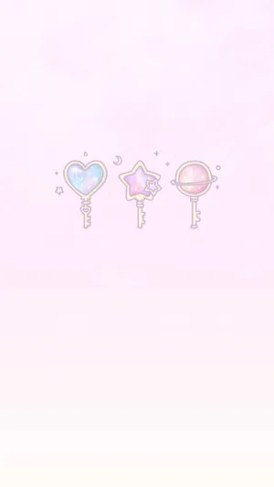 Cute Kawaii Aesthetic Keys Wallpaper