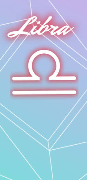 Cute Libra Astrological Symbol Graphic Art Wallpaper