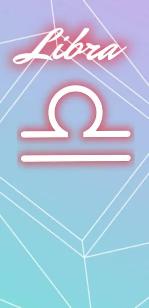 Cute Libra Astrological Symbol Graphic Art Wallpaper