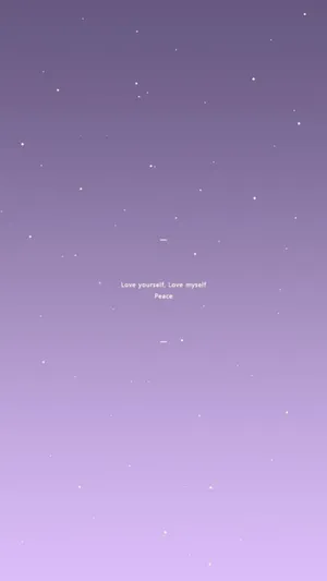 Cute Light Purple Gradient Love Yourself Wallpaper