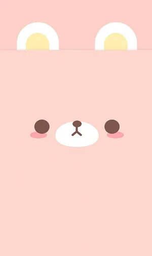 Cute Lock Screen Bear Ears Eyes Wallpaper