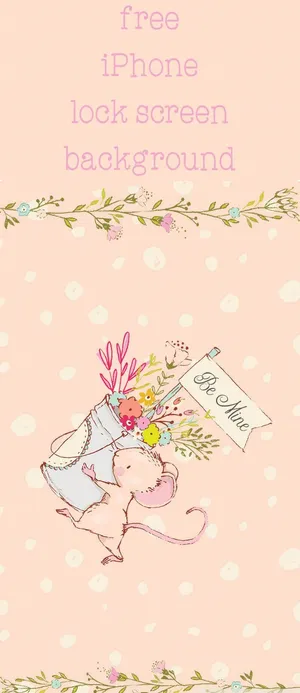 Cute Lock Screen Bucket Flowers Wallpaper