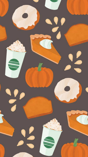 Cute Mobile Pastries Cartoon Wallpaper