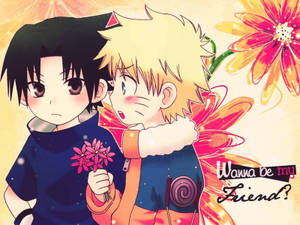 Cute Naruto Flower Art Wallpaper