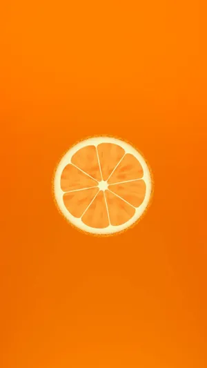 Cute Orange Slice Digital Art Wallpaper