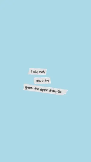 Cute Pastel Blue Aesthetic Love Letter Wallpaper