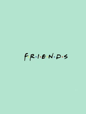 Cute Pastel Green Title Friends Tv Show Wallpaper