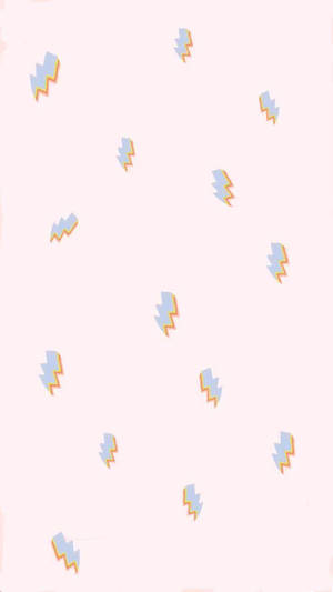 Cute Pastel Lightning Bolts Wallpaper