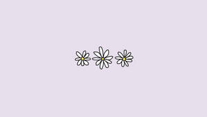 Cute Pastel Purple Daisies Wallpaper