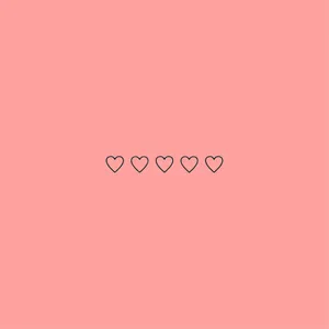Cute Pink Aesthetic Black Hearts Wallpaper