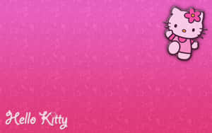 Cute Pink Hello Kitty Wide Background Wallpaper