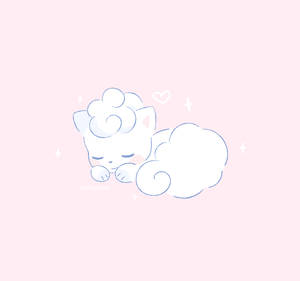 Cute Pink Vulpix Wallpaper