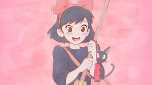 Cute Portrait Of Kikis Delivery Service Wallpaper