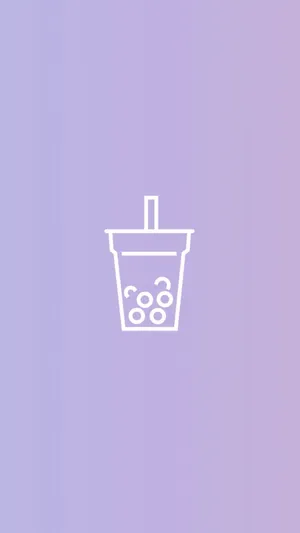 Cute Purple Bubble Tea Wallpaper