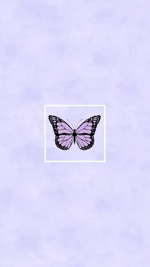 Cute Purple Butterfly Marble Wallpaper