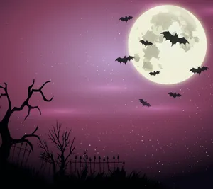 Cute Purple Halloween Print Wallpaper