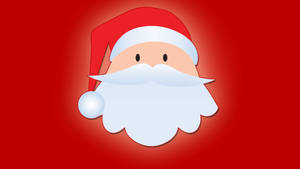 Cute Santa Claus In Red Wallpaper