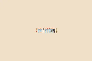 Cute Simple Aesthetic Mini People Desktop Wallpaper