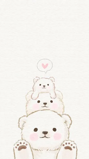 Cute Simple Bears Wallpaper