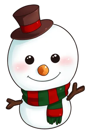 Cute Snow Man Drawing Wallpaper