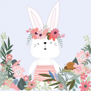 Cute Spring Cartoon Bunny Wallpaper