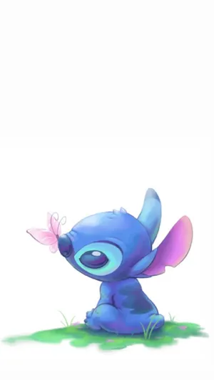 Cute Stitch Butterfly Sunlight Iphone Wallpaper