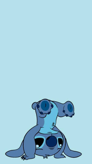 Cute Stitch Upside Down Iphone Wallpaper