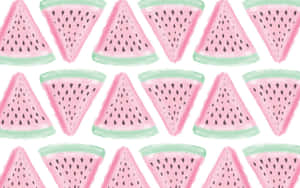 Cute Summer Desktop Watermelon Slices Wallpaper