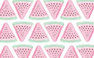 Cute Summer Desktop Watermelon Slices Wallpaper