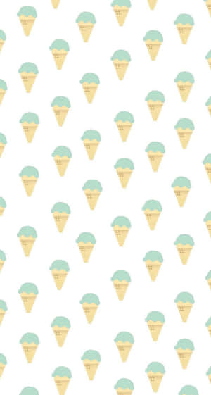 Cute Summer Ice-cream Pattern Phone Wallpaper