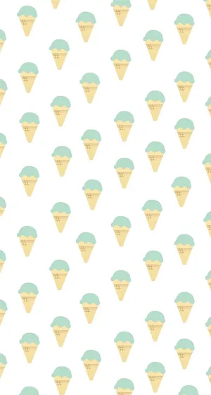 Cute Summer Ice-cream Pattern Phone Wallpaper