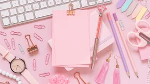 Cute Things Used In Studying Wallpaper