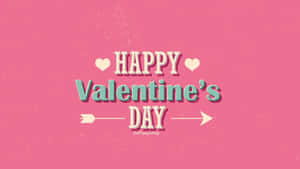 Cute Valentine Pink Greeting Banner Wallpaper