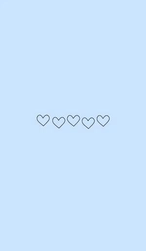 Cute Vsco Aesthetic Blue Hearts Wallpaper