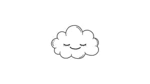 Cute White Cloud Art Wallpaper