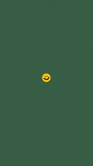 Cute Yellow Smiley Plain Aesthetic Wallpaper