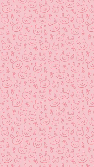 Cutest Pink Bunny In The Garden! Wallpaper